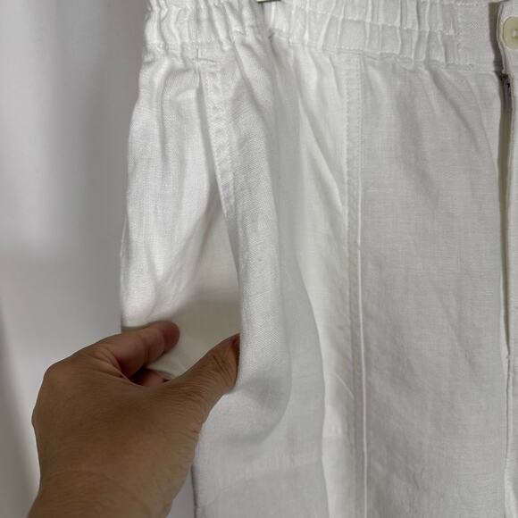Lauren‎ Ralph Lauren White Linen Cargo Jogger Pants NWT Sz 12 Preppy Coastal - Picture 4 of 13